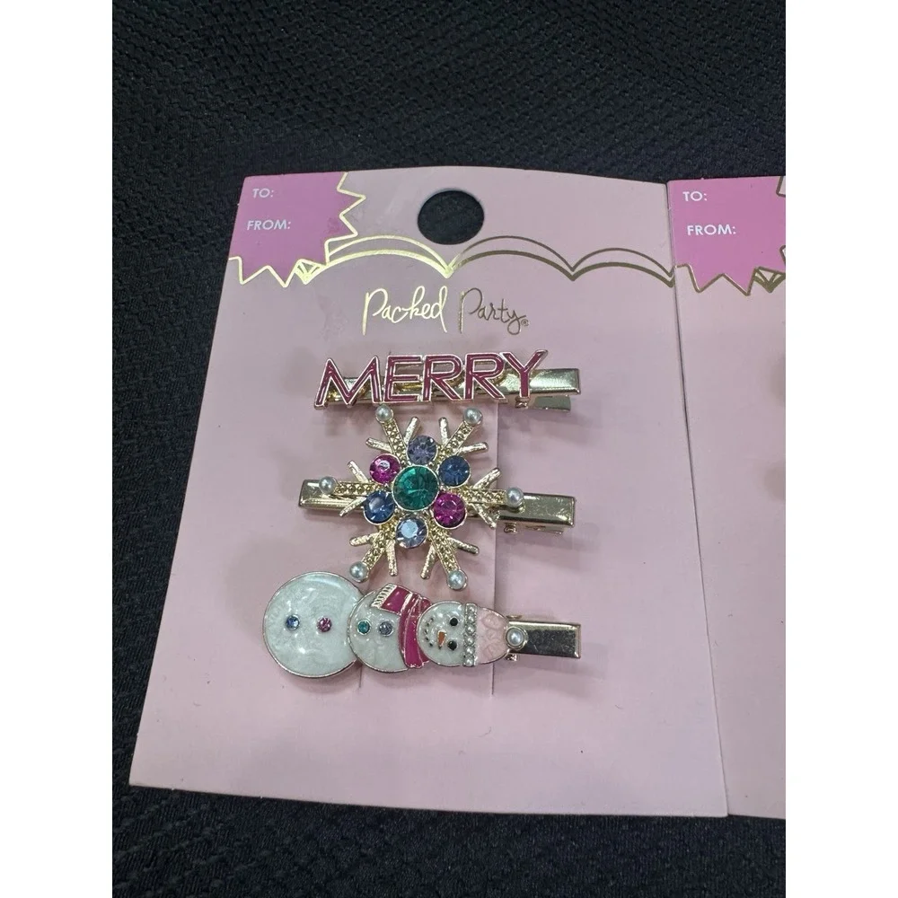 New Packed‎ Party Hair Clips - Christmas Theme - Set of 6 Different Christmas